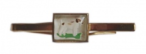 Art Deco Terrier Dog Vintage Tie Clip